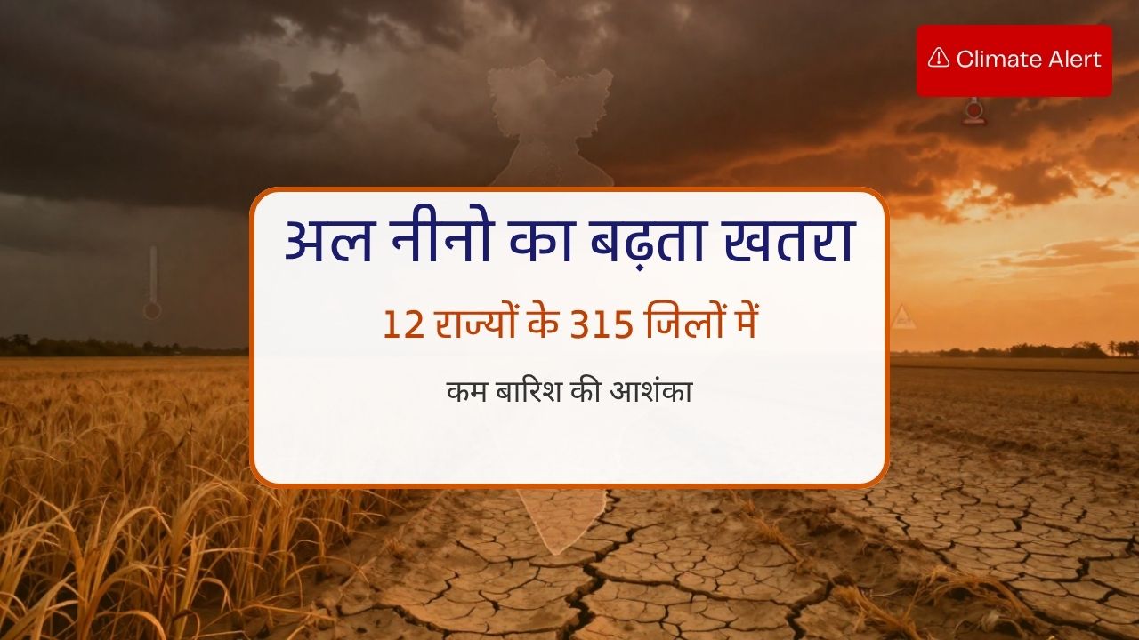 अल नीनो का बढ़ता खतरा 12 राज्यों के 315 जिलों में कम बारिश की आशंका