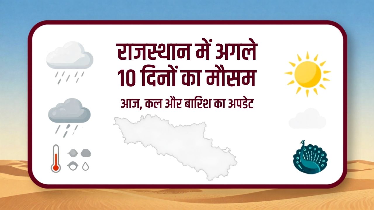 राजस्थान में अगले 10 दिनों का मौसम